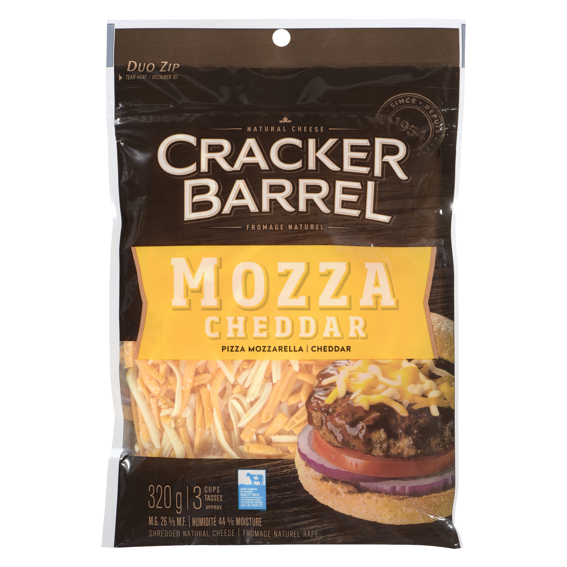 Cracker Barrel Shredded Cheese Mozza Cheddar